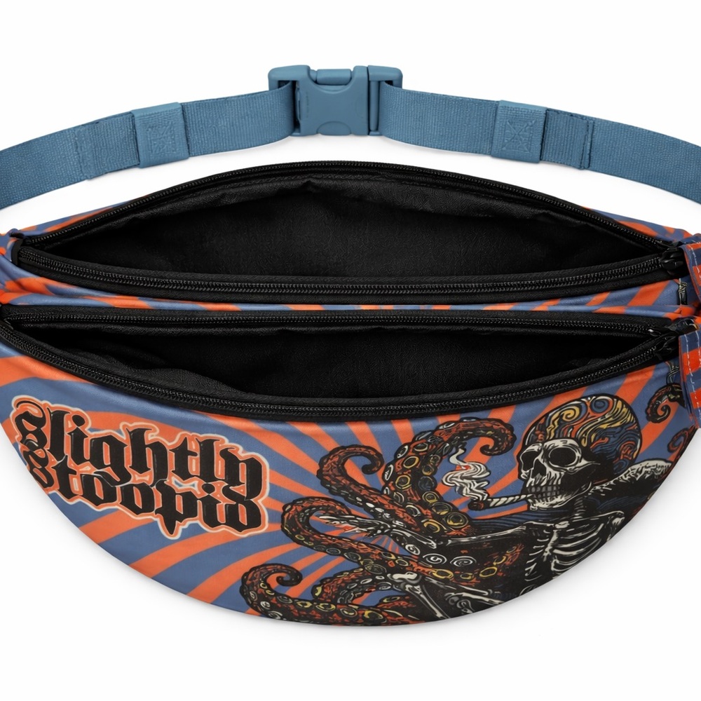 Slightly Stoopid Skeleton Octopus Fanny Pack Festival Waist Bag - Picture 3 of 6